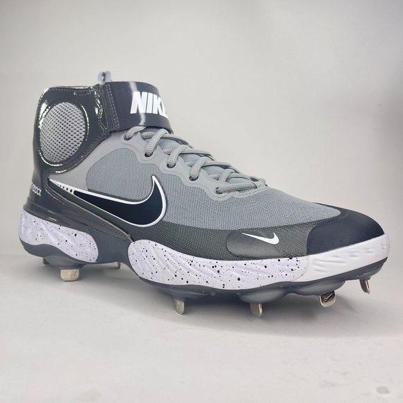 Nike Mens Alpha Huarache Elite 3 Mid Grey White Baseball Size 13.5 CK0745-010 main image 8